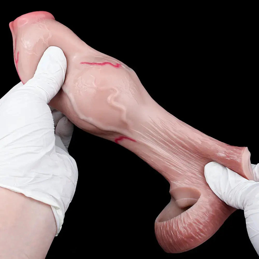 5.39in 6.73in 6.96in Dog Knot Penis Sleeve Dildo Reusable Penis Sleeve