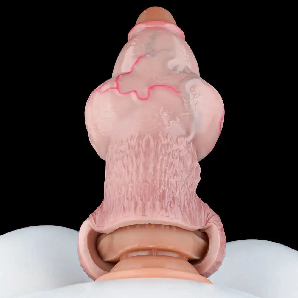 5.39in 6.73in 6.96in Dog Knot Penis Sleeve Dildo Reusable Penis Sleeve