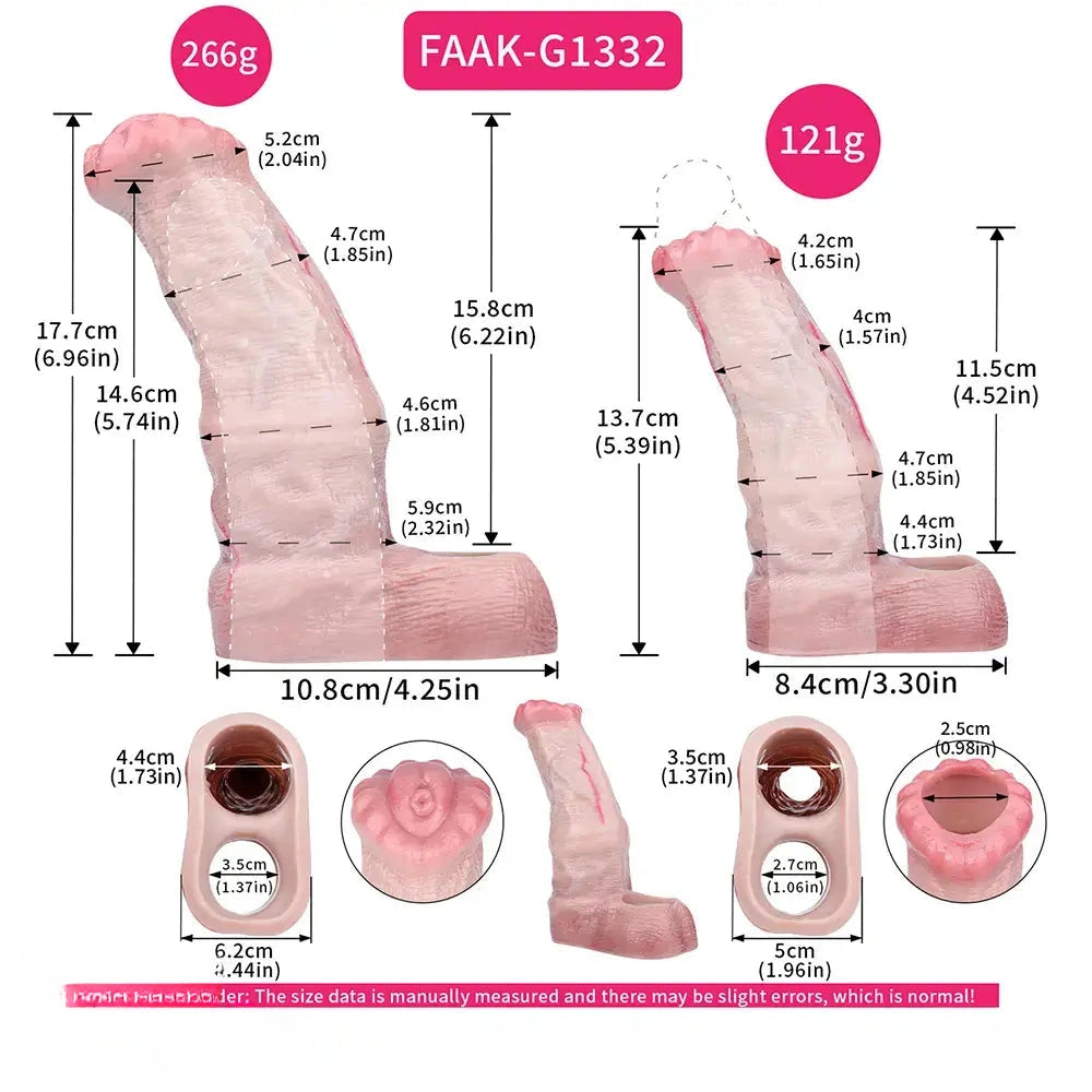 5.39in 6.96in Horse Penis Dildo Sleeve Intimate Moments With Lifelike Design