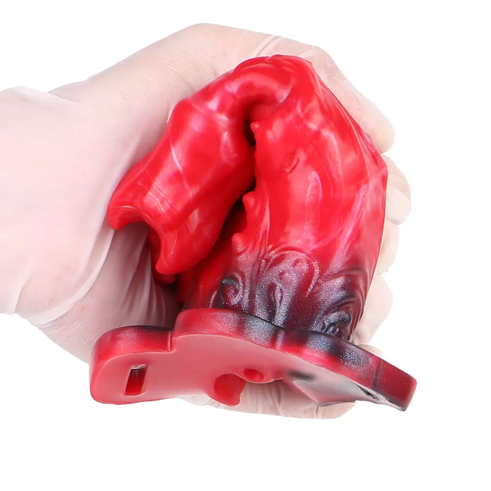 5.39in Hollow Dildo Silicone Soft Fantasy Odd Strap on Cock Sleeve Toy
