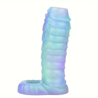 5.39in Lifelike Silicone Soft Dildo Sleeve Snake Luminous Penis Extender