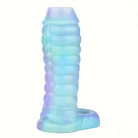 5.39in Lifelike Silicone Soft Dildo Sleeve Snake Luminous Penis Extender