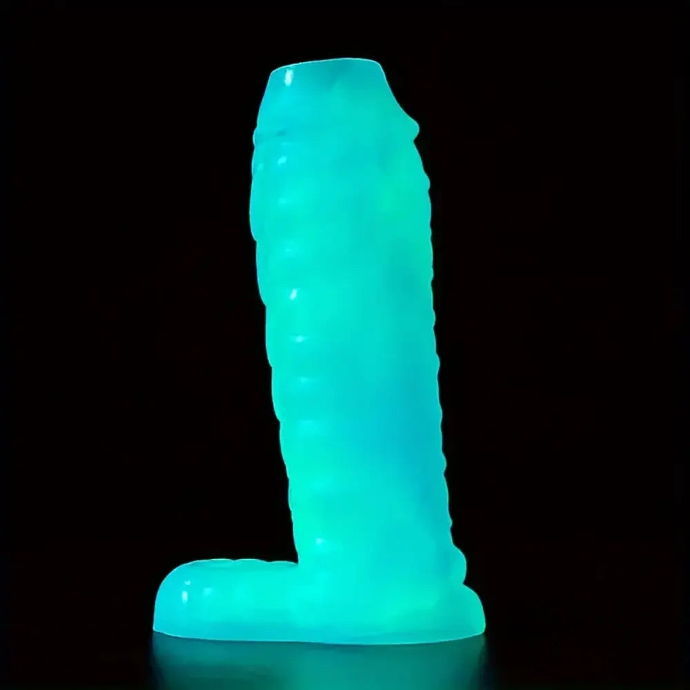 5.39in Lifelike Silicone Soft Dildo Sleeve Snake Luminous Penis Extender