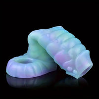 5.39in Lifelike Silicone Soft Dildo Sleeve Snake Luminous Penis Extender