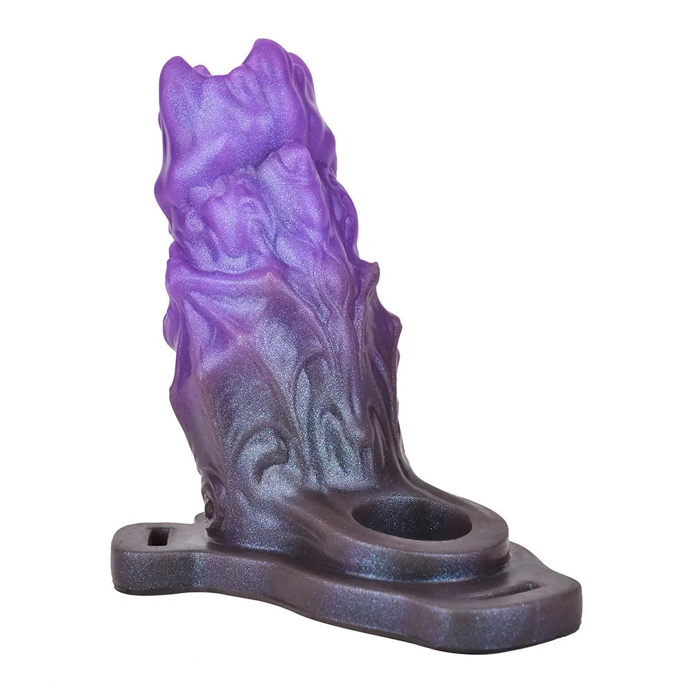 5.39in Scary Dragon Beast Creature Fantasy Hollow Dildo Sleeve With Cock Ring
