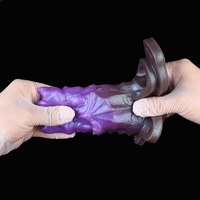 5.39in Scary Dragon Beast Creature Fantasy Hollow Dildo Sleeve With Cock Ring