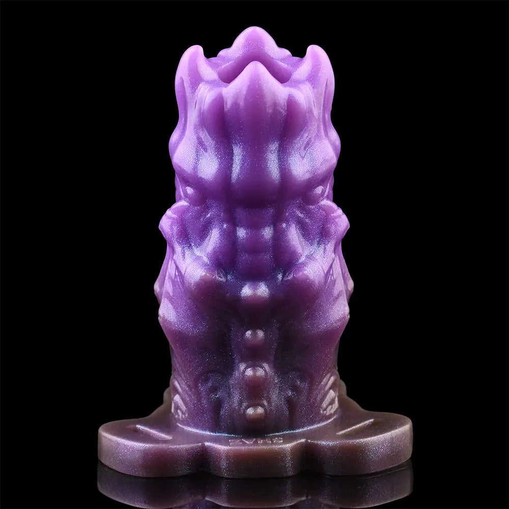 5.39in Scary Dragon Beast Creature Fantasy Hollow Dildo Sleeve With Cock Ring