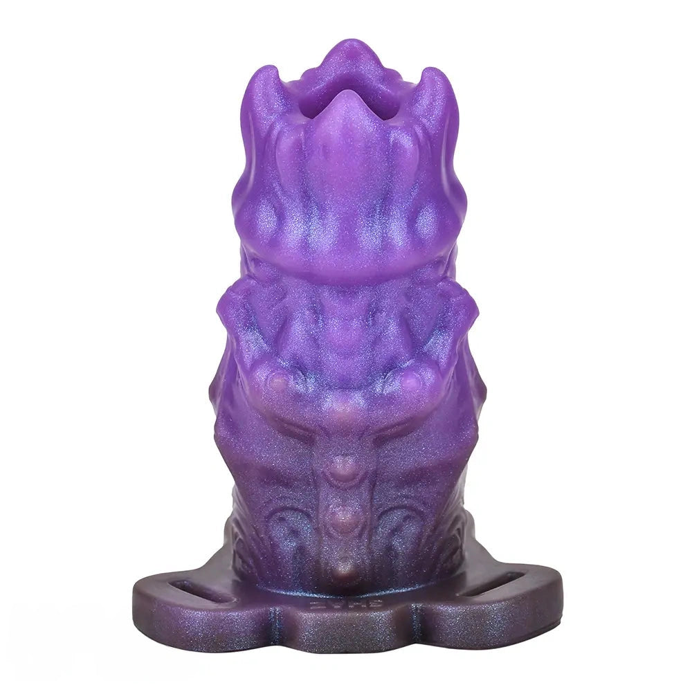5.39in Scary Dragon Beast Creature Fantasy Hollow Dildo Sleeve With Cock Ring