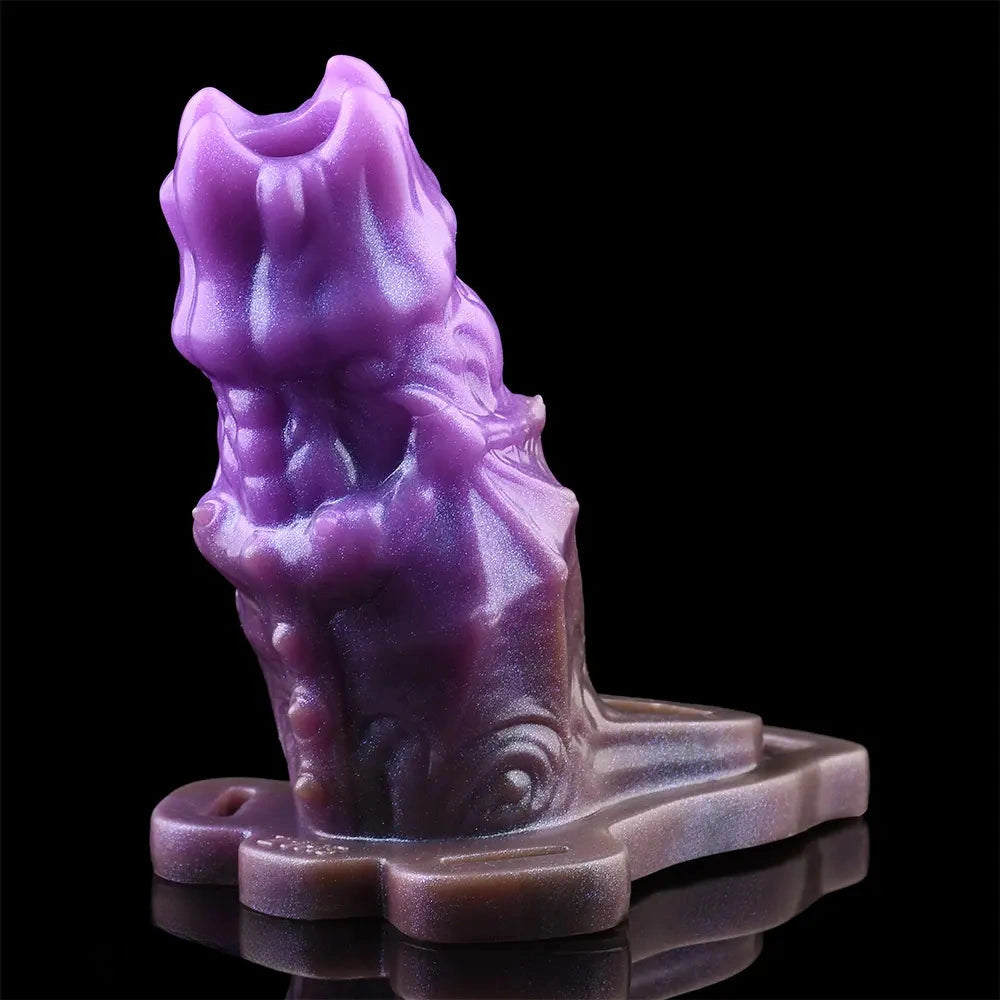 5.39in Scary Dragon Beast Creature Fantasy Hollow Dildo Sleeve With Cock Ring