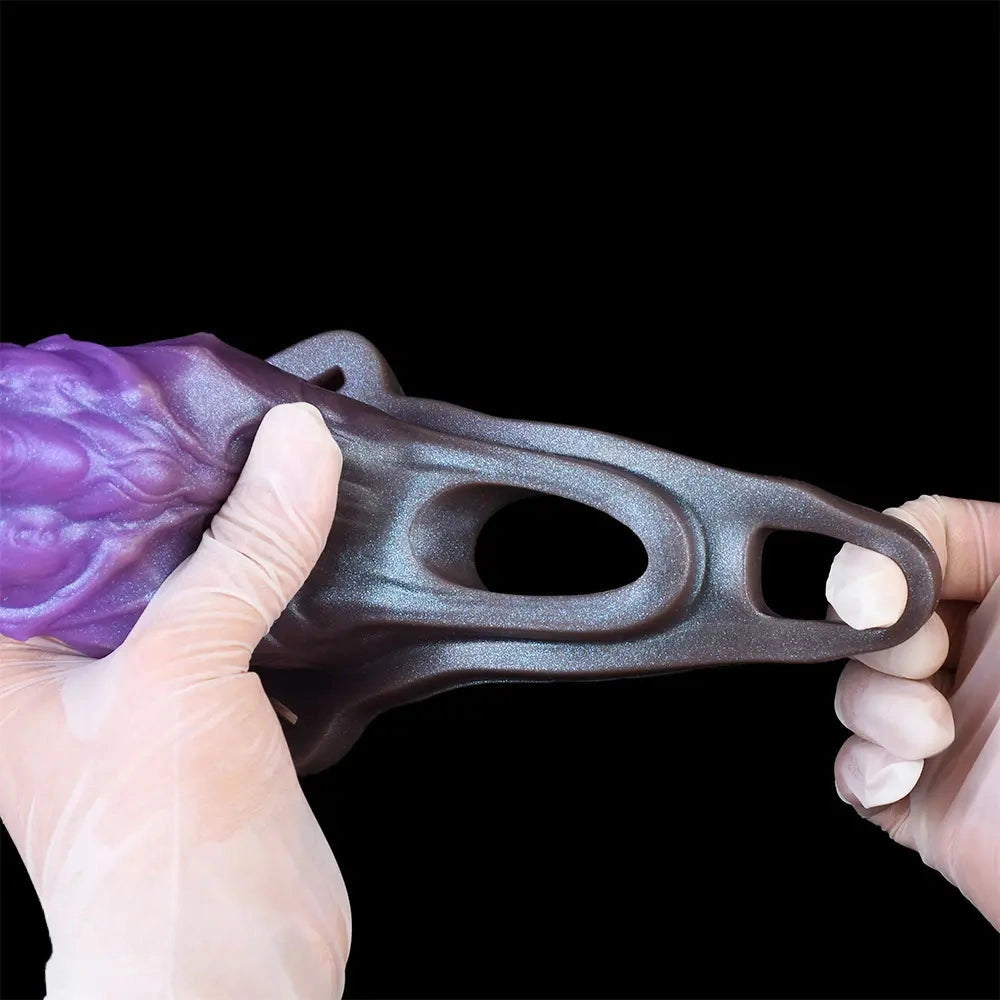 5.39in Scary Dragon Beast Creature Fantasy Hollow Dildo Sleeve With Cock Ring