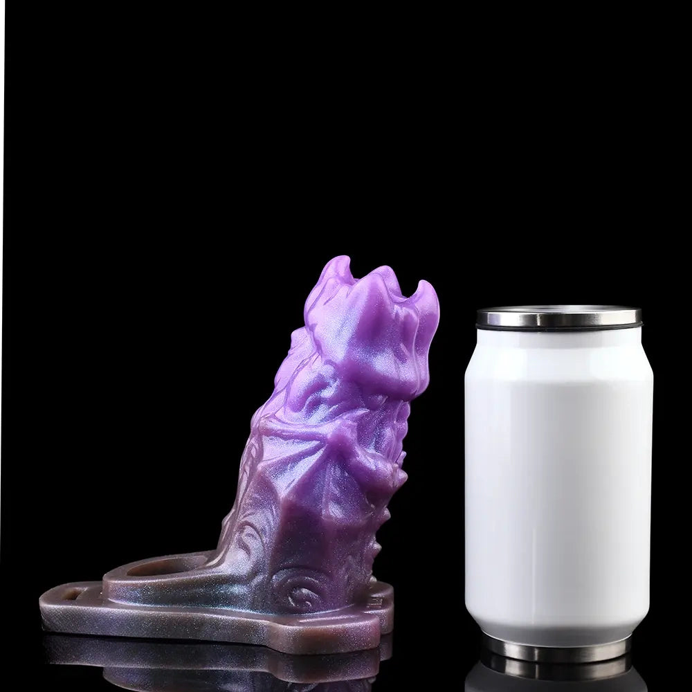 5.39in Scary Dragon Beast Creature Fantasy Hollow Dildo Sleeve With Cock Ring