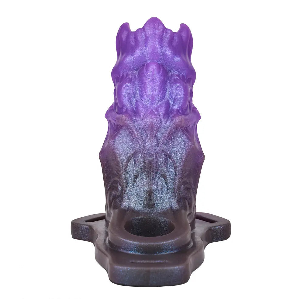 5.39in Scary Dragon Beast Creature Fantasy Hollow Dildo Sleeve With Cock Ring