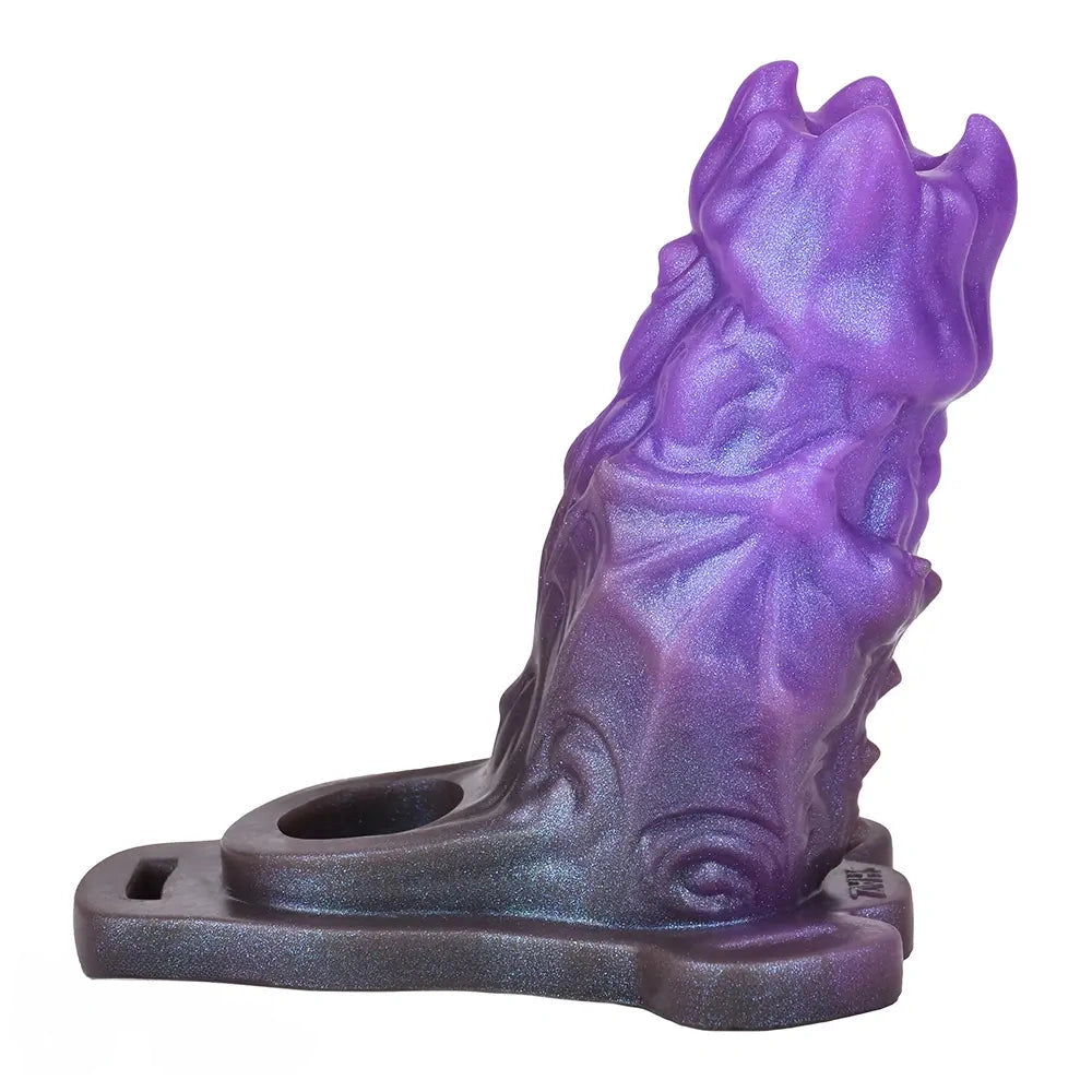 5.39in Scary Dragon Beast Creature Fantasy Hollow Dildo Sleeve With Cock Ring