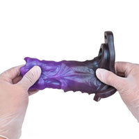5.39in Scary Dragon Beast Creature Fantasy Hollow Dildo Sleeve With Cock Ring