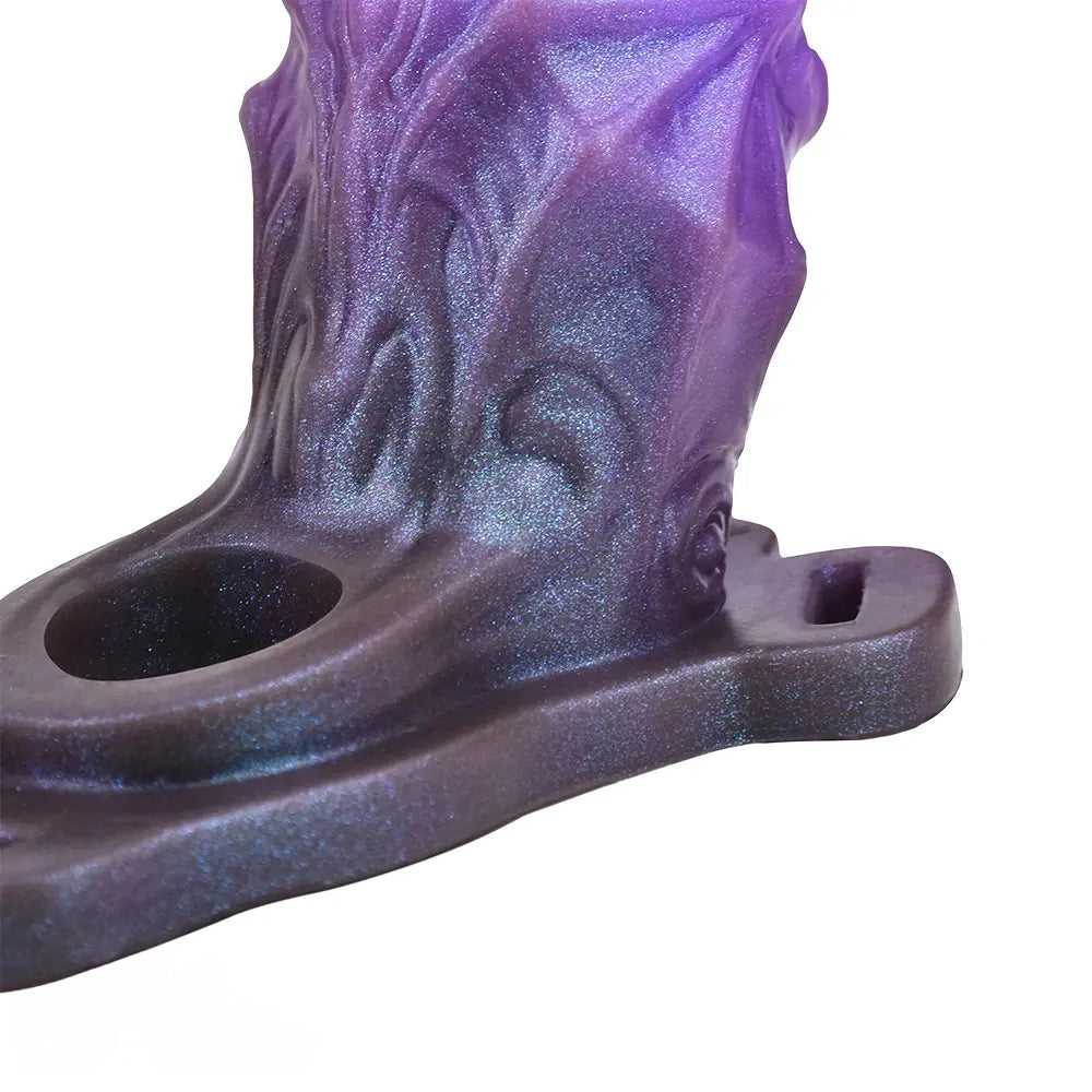 5.39in Scary Dragon Beast Creature Fantasy Hollow Dildo Sleeve With Cock Ring