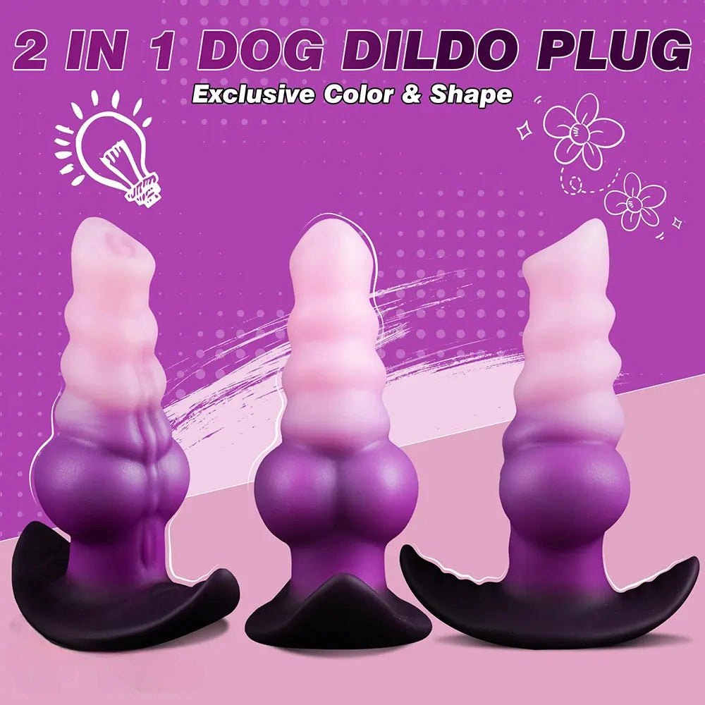 5.3in 6.3in 7.28in Anal Beads Wearable Silicone Dildo For Adult Sex Toy