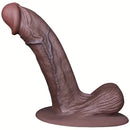 5.3in 7.09in 9.06in Ebony Silicone Soft Dildo For Flirting Orgasm