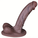 5.3in 7.09in 9.06in Ebony Silicone Soft Dildo For Flirting Orgasm