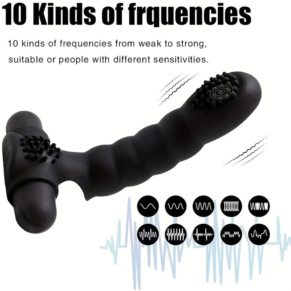 5.3in Female Toy Finger Sleeve Vibrator Rechargeable Dildo G-Spot Massager