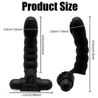 5.3in Female Toy Finger Sleeve Vibrator Rechargeable Dildo G-Spot Massager