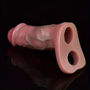 5.3in Lifelike Silicone Soft Dildo Sleeve With Big Knot Penis Extender