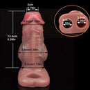 5.3in Lifelike Silicone Soft Dildo Sleeve With Big Knot Penis Extender