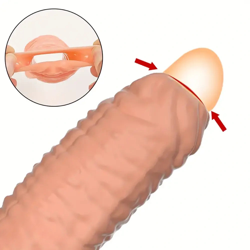 5.3in Penis Sleeve Ejaculation Soft Penis Adult Male Toy For Couples
