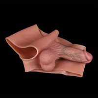 5.3in Realistic Silicone Penis Sleeve Stretchable Dildo For Women