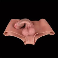 5.3in Realistic Silicone Penis Sleeve Stretchable Dildo For Women