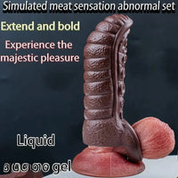 5.3in Soft Tentacle Dildo Sleeve Hollow Silicone Cock Sleeve For Extended