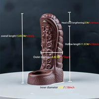 5.3in Soft Tentacle Dildo Sleeve Hollow Silicone Cock Sleeve For Extended