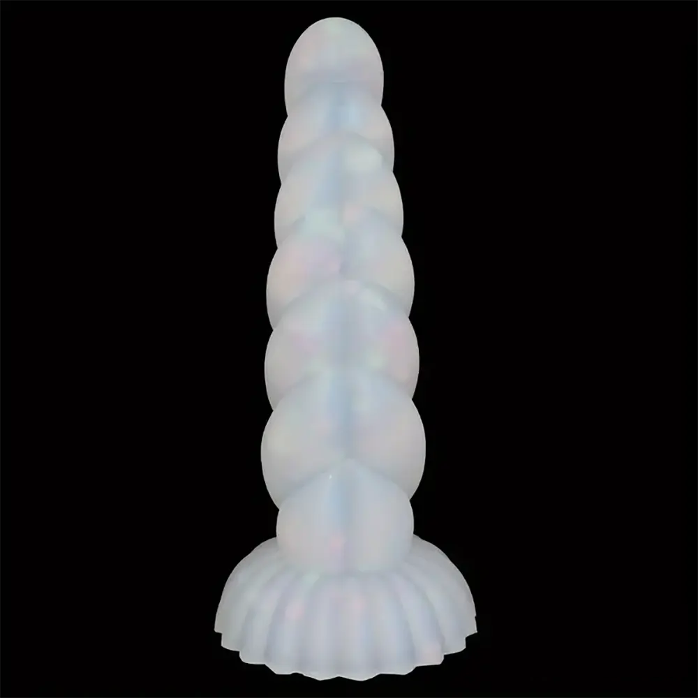 5.43in 8.86in Big Lifelike Jelly Glowing Dildo With Sucker Sex Toy Masturbator