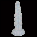 5.43in 8.86in Big Lifelike Jelly Glowing Dildo With Sucker Sex Toy Masturbator
