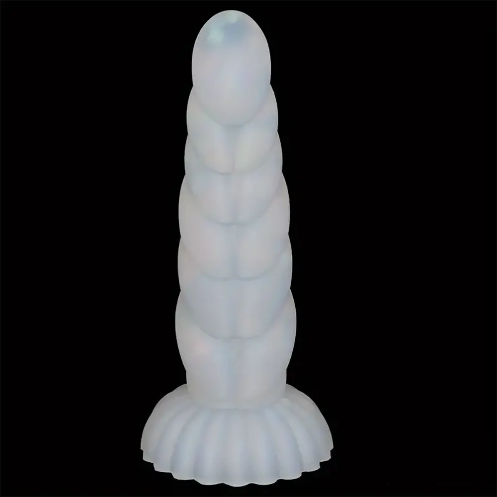 5.43in 8.86in Big Lifelike Jelly Glowing Dildo With Sucker Sex Toy Masturbator