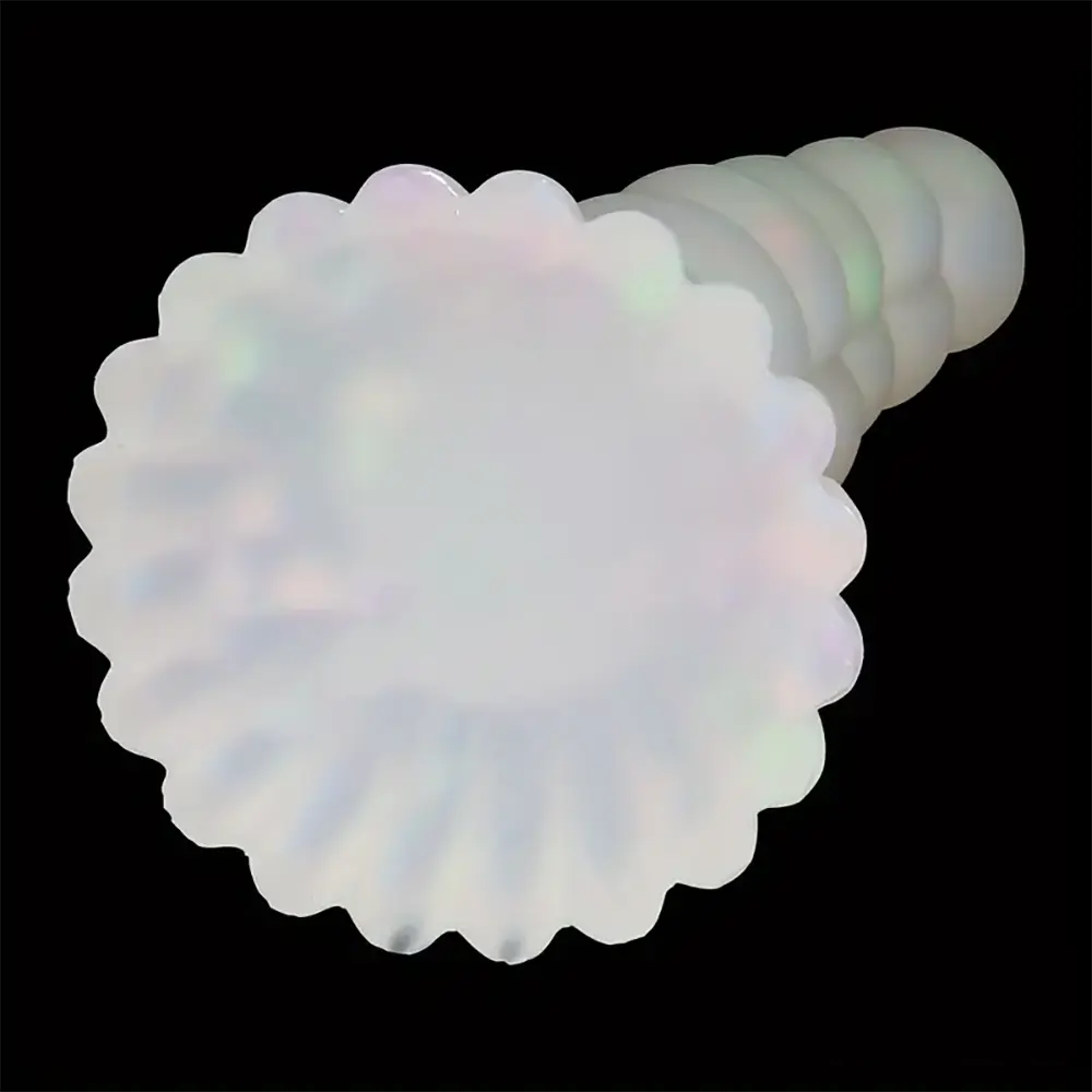 5.43in 8.86in Big Lifelike Jelly Glowing Dildo With Sucker Sex Toy Masturbator