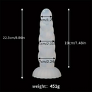 5.43in 8.86in Big Lifelike Jelly Glowing Dildo With Sucker Sex Toy Masturbator