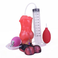 5.43in Fantasy Horse Knotted Silicone Soft Inflatable Spraying Water Dildo