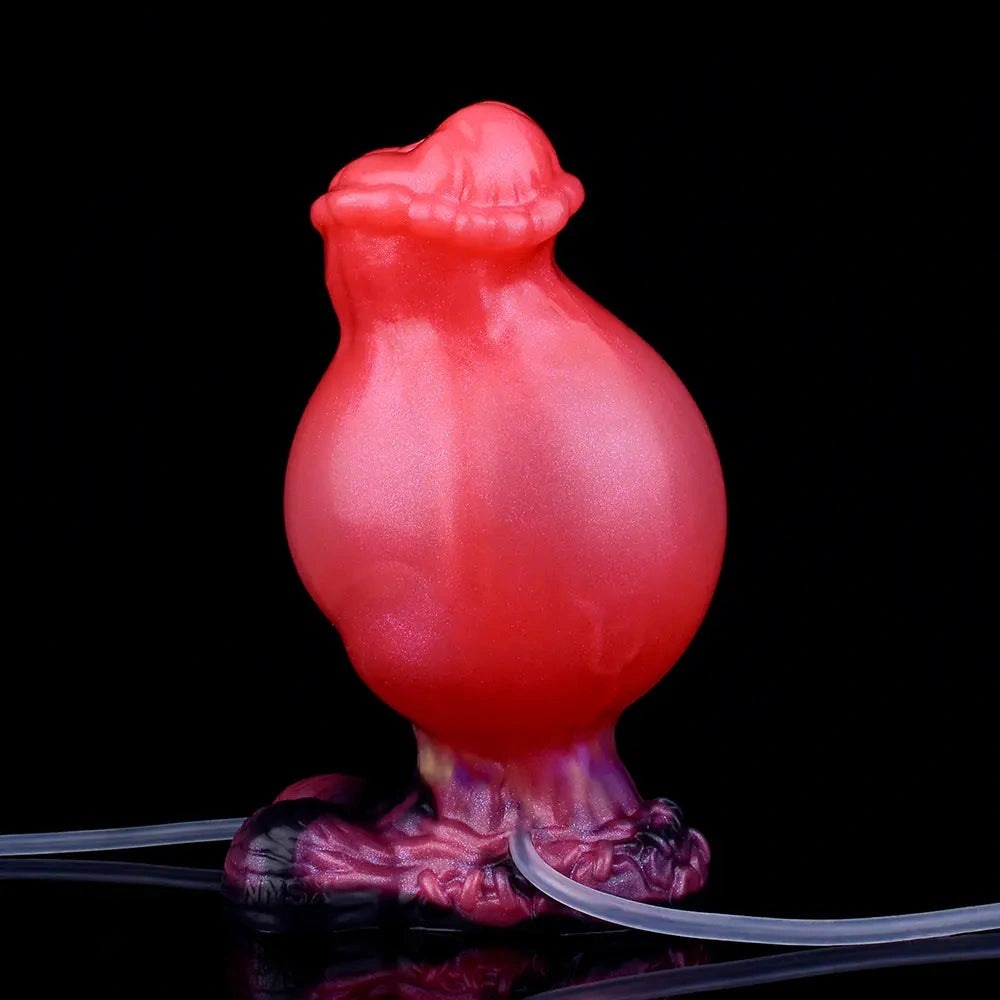 5.43in Fantasy Horse Knotted Silicone Soft Inflatable Spraying Water Dildo