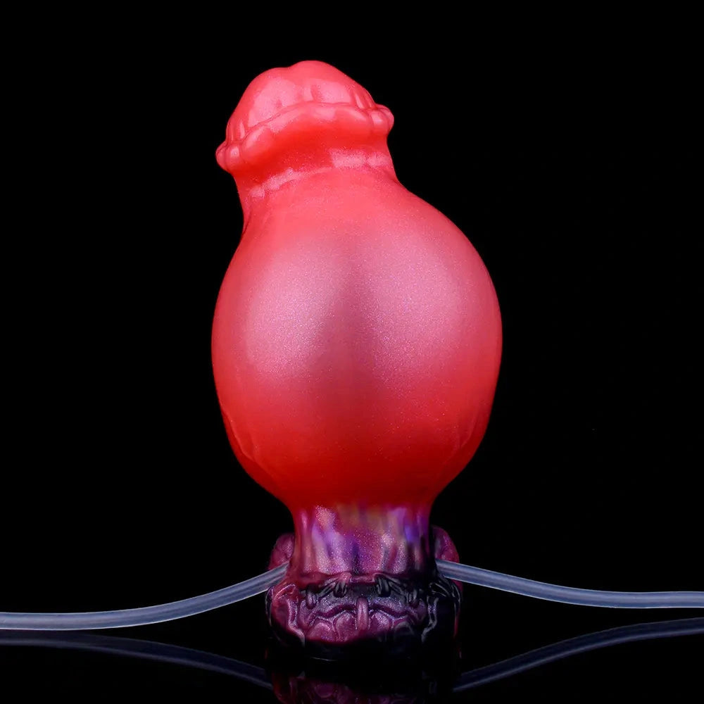 5.43in Fantasy Horse Knotted Silicone Soft Inflatable Spraying Water Dildo