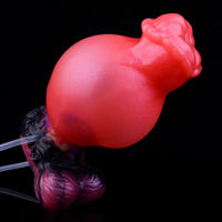 5.43in Fantasy Horse Knotted Silicone Soft Inflatable Spraying Water Dildo