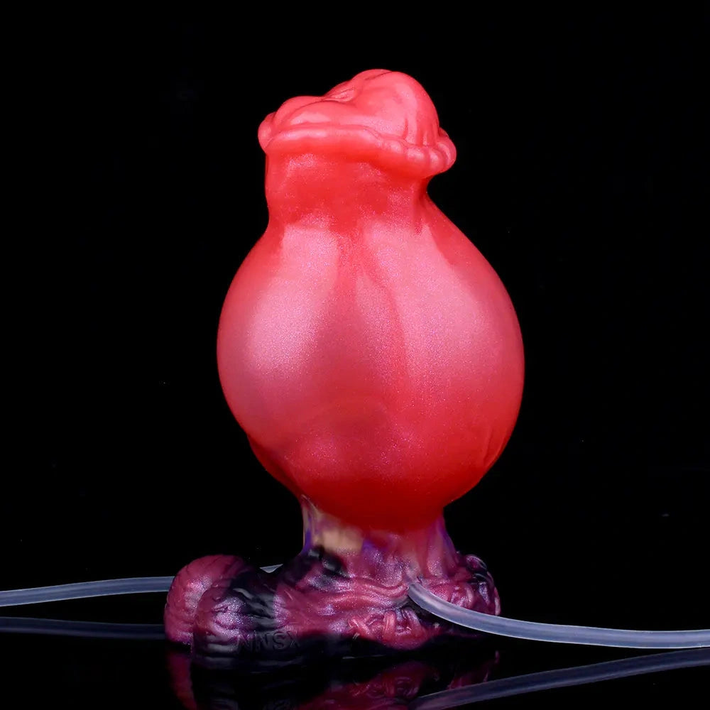 5.43in Fantasy Horse Knotted Silicone Soft Inflatable Spraying Water Dildo