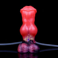 5.43in Fantasy Horse Knotted Silicone Soft Inflatable Spraying Water Dildo