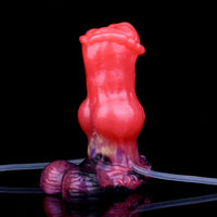 5.43in Fantasy Horse Knotted Silicone Soft Inflatable Spraying Water Dildo