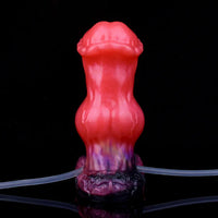 5.43in Fantasy Horse Knotted Silicone Soft Inflatable Spraying Water Dildo