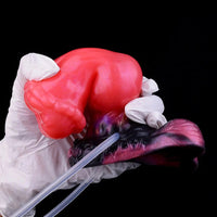 5.43in Fantasy Horse Knotted Silicone Soft Inflatable Spraying Water Dildo