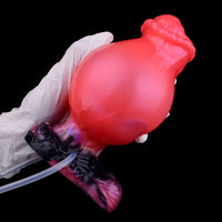 5.43in Fantasy Horse Knotted Silicone Soft Inflatable Spraying Water Dildo