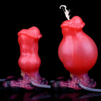 5.43in Fantasy Horse Knotted Silicone Soft Inflatable Spraying Water Dildo