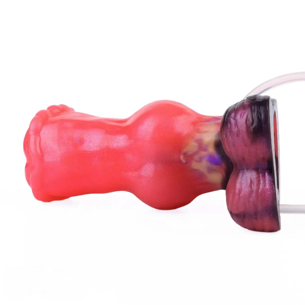 5.43in Fantasy Horse Knotted Silicone Soft Inflatable Spraying Water Dildo