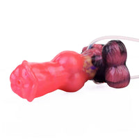 5.43in Fantasy Horse Knotted Silicone Soft Inflatable Spraying Water Dildo
