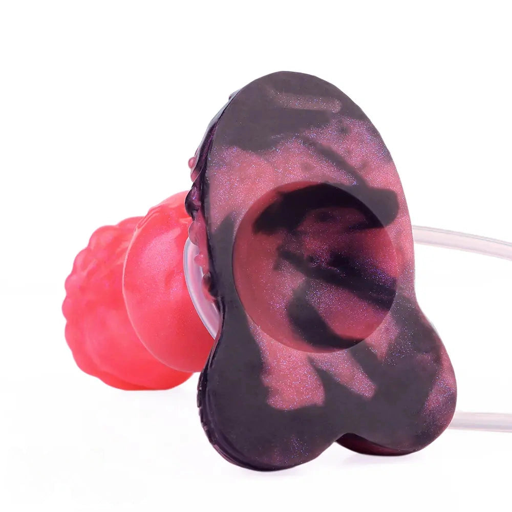5.43in Fantasy Horse Knotted Silicone Soft Inflatable Spraying Water Dildo